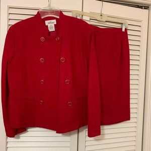 Vintage Wool Suit (jacket/skirt), lined, 10 Petite